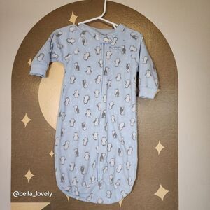 🏖 0-9M Carter's Baby Blue Penguin Sleep Sack